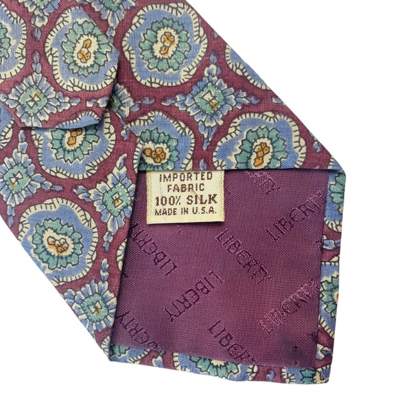 LIBERTY OF LONDON Flower Geometric Gray Tie - Picture 3 of 8